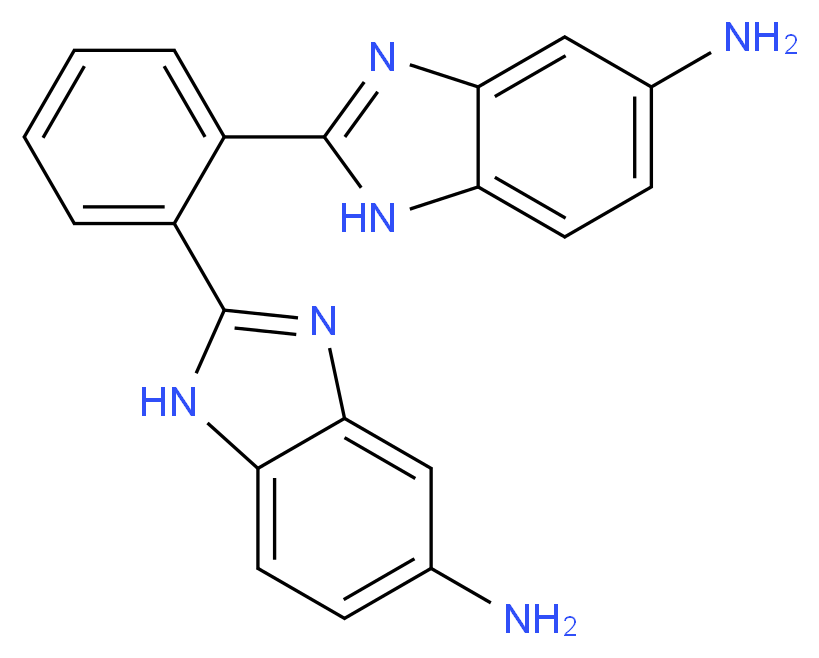 2-[2-(5-amino-1H-1,3-benzodiazol-2-yl)phenyl]-1H-1,3-benzodiazol-5-amine_分子结构_CAS_313666-93-2