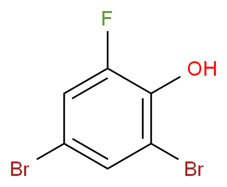 2,4-dibromo-6-fluorophenol_分子结构_CAS_576-86-3