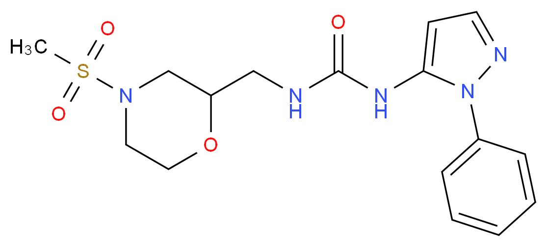 N-{[4-(methylsulfonyl)morpholin-2-yl]methyl}-N'-(1-phenyl-1H-pyrazol-5-yl)urea_分子结构_CAS_)