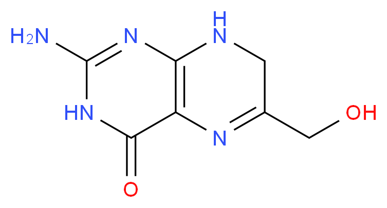 6-Hydroxymethyl-7,8-Dihydropterin_分子结构_CAS_3672-03-5)