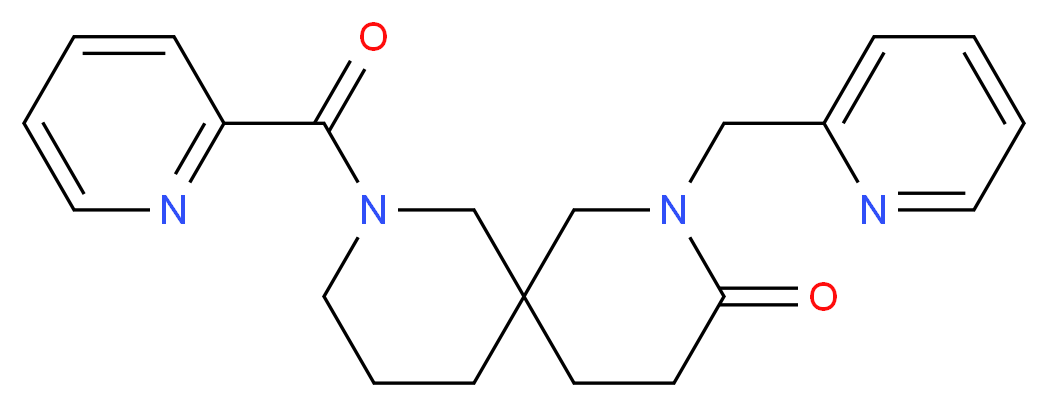 8-(2-pyridinylcarbonyl)-2-(2-pyridinylmethyl)-2,8-diazaspiro[5.5]undecan-3-one_分子结构_CAS_)