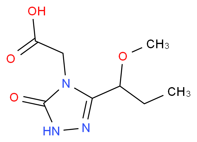 [3-(1-methoxypropyl)-5-oxo-1,5-dihydro-4H-1,2,4-triazol-4-yl]acetic acid_分子结构_CAS_)