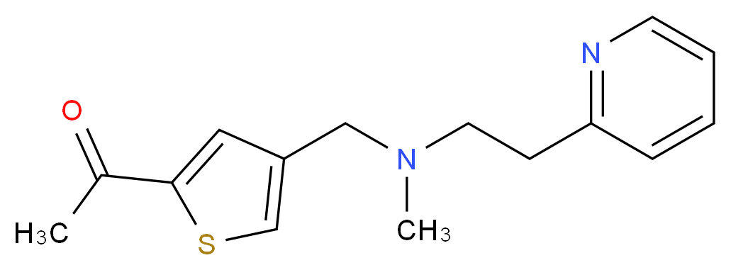 1-(4-{[methyl(2-pyridin-2-ylethyl)amino]methyl}-2-thienyl)ethanone_分子结构_CAS_)