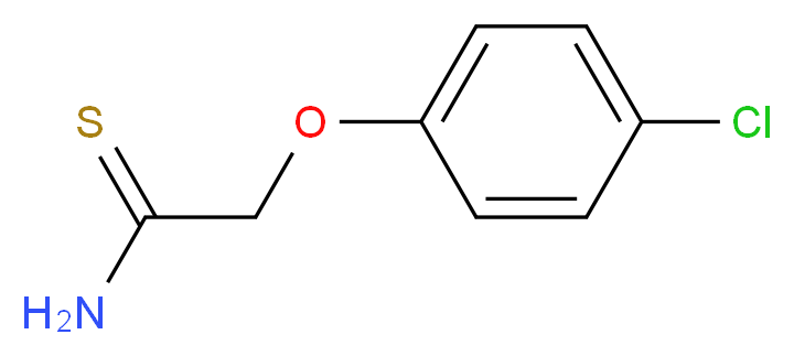 2-(4-chlorophenoxy)ethanethioamide_分子结构_CAS_)