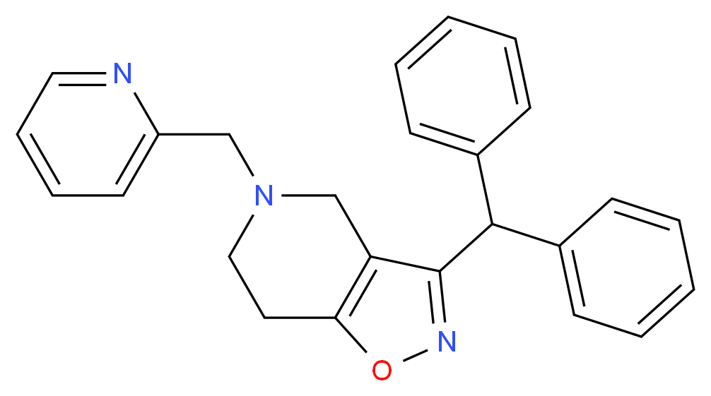 3-(diphenylmethyl)-5-(2-pyridinylmethyl)-4,5,6,7-tetrahydroisoxazolo[4,5-c]pyridine_分子结构_CAS_)