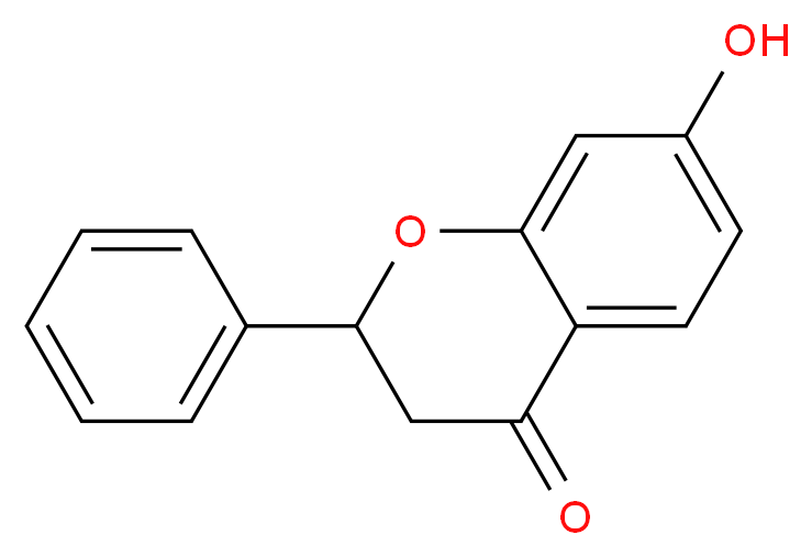 7-hydroxy-2-phenyl-3,4-dihydro-2H-1-benzopyran-4-one_分子结构_CAS_6515-36-2