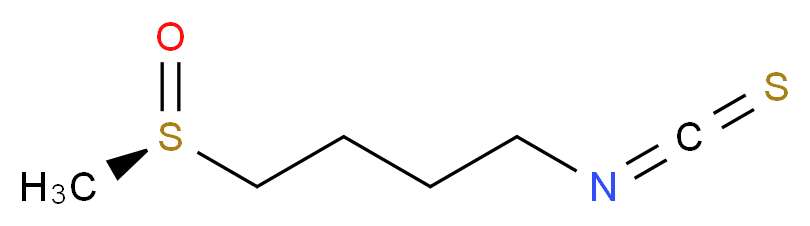 1-isothiocyanato-4-methanesulfinylbutane_分子结构_CAS_142825-10-3