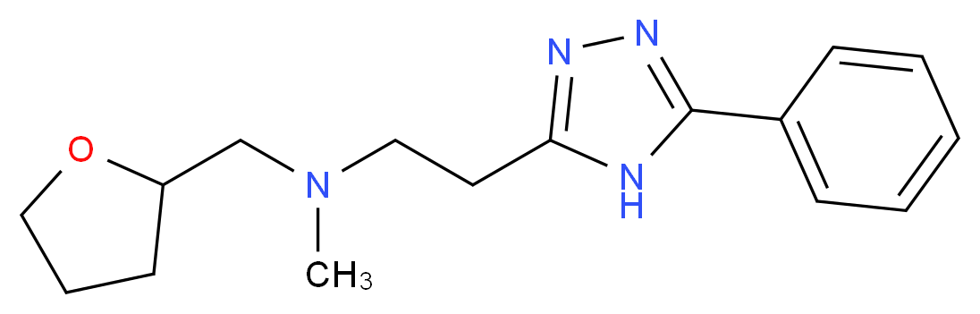 N-methyl-2-(5-phenyl-4H-1,2,4-triazol-3-yl)-N-(tetrahydro-2-furanylmethyl)ethanamine_分子结构_CAS_)