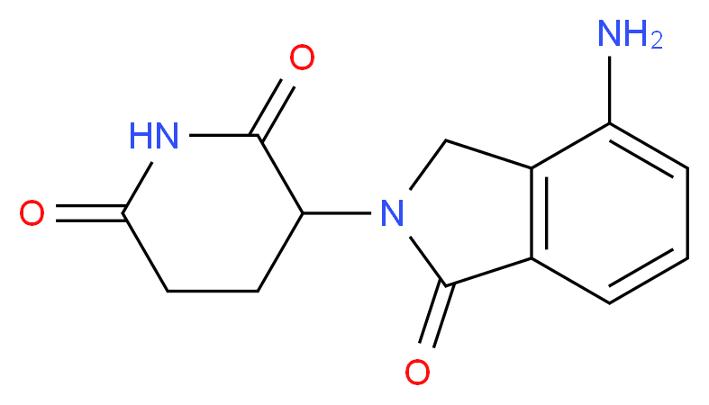 (3S)-3-(4-Amino-1-oxo-1,3-dihydro-2H-isoindol-2-yl)piperidine-2,6-dione_分子结构_CAS_191732-72-6)