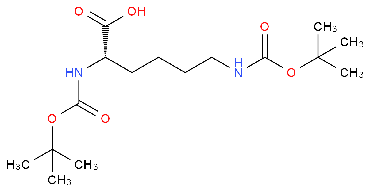 (S)-2,6-Bis-tert-butoxycarbonylaminohexanoic acid_分子结构_CAS_2483-46-7)