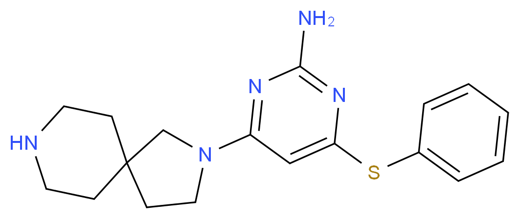 4-(2,8-diazaspiro[4.5]dec-2-yl)-6-(phenylthio)pyrimidin-2-amine_分子结构_CAS_)