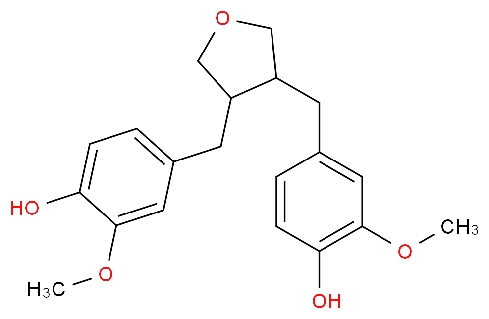 4-({4-[(4-hydroxy-3-methoxyphenyl)methyl]oxolan-3-yl}methyl)-2-methoxyphenol_分子结构_CAS_34730-78-4