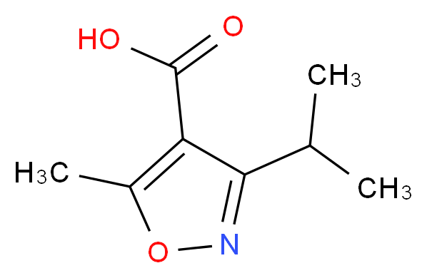 5-methyl-3-(propan-2-yl)-1,2-oxazole-4-carboxylic acid_分子结构_CAS_876717-62-3