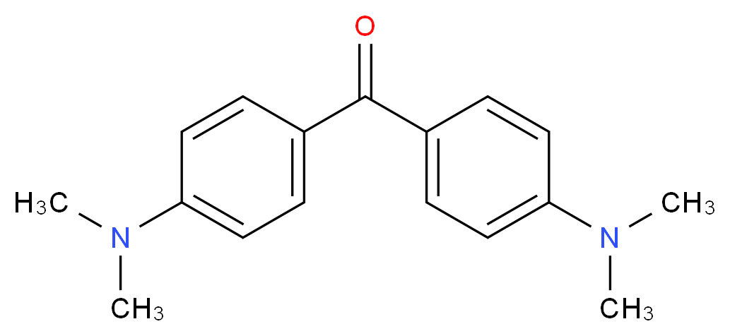 4-[4-(dimethylamino)benzoyl]-N,N-dimethylaniline_分子结构_CAS_90-94-8