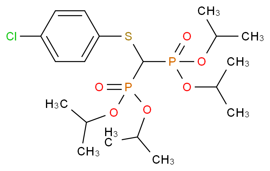 bis(propan-2-yl) {[bis(propan-2-yloxy)phosphoryl][(4-chlorophenyl)sulfanyl]methyl}phosphonate_分子结构_CAS_89987-31-5