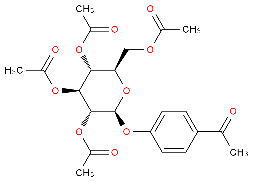 4-Acetylphenyl 2,3,4,6-Tetra-O-acetyl-β-D-glucopyranoside_分子结构_CAS_25876-45-3)