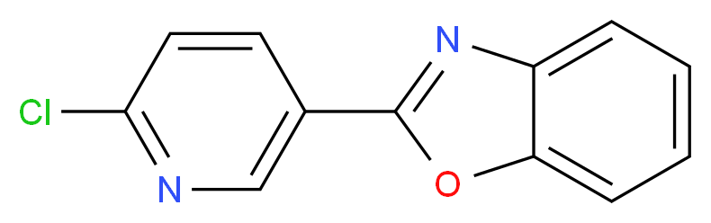 2-(6-Chloro-3-pyridinyl)-1,3-benzoxazole_分子结构_CAS_54628-03-4)