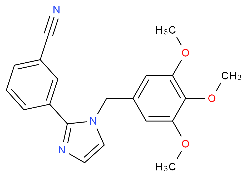 3-[1-(3,4,5-trimethoxybenzyl)-1H-imidazol-2-yl]benzonitrile_分子结构_CAS_)