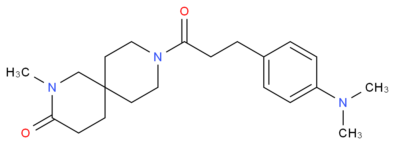 9-{3-[4-(dimethylamino)phenyl]propanoyl}-2-methyl-2,9-diazaspiro[5.5]undecan-3-one_分子结构_CAS_)