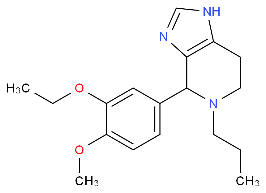 4-(3-ethoxy-4-methoxyphenyl)-5-propyl-4,5,6,7-tetrahydro-1H-imidazo[4,5-c]pyridine_分子结构_CAS_)