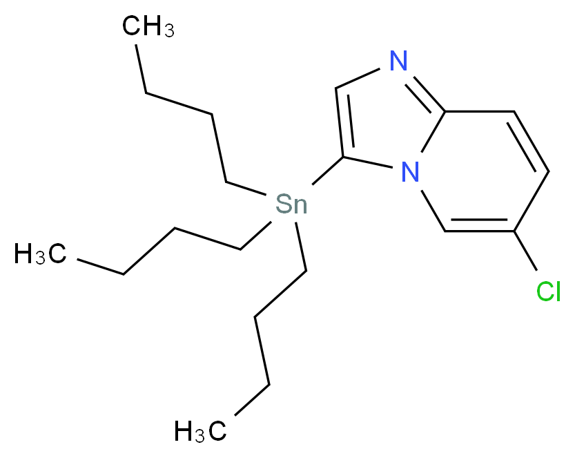 6-chloro-3-(tributylstannyl)imidazo[1,2-a]pyridine_分子结构_CAS_1177264-56-0