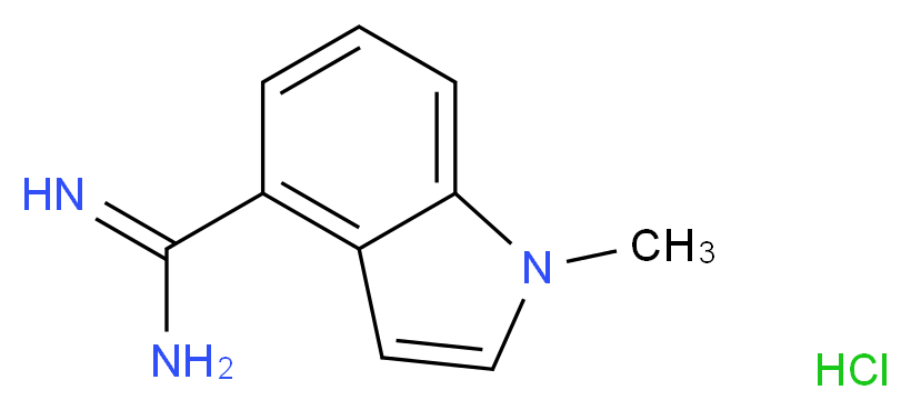 1-methyl-1H-indole-4-carboximidamide hydrochloride_分子结构_CAS_1030422-66-2