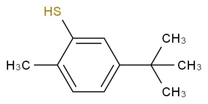 5-tert-butyl-2-methylbenzene-1-thiol_分子结构_CAS_7340-90-1