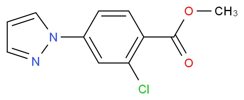 Methyl 2-chloro-4-(1H-pyrazol-1-yl)benzenecarboxylate_分子结构_CAS_)