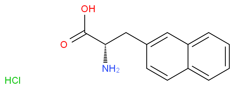 (2S)-2-amino-3-(naphthalen-2-yl)propanoic acid hydrochloride_分子结构_CAS_122745-12-4