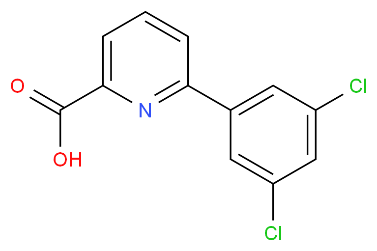 6-(3,5-dichlorophenyl)pyridine-2-carboxylic acid_分子结构_CAS_863704-29-4
