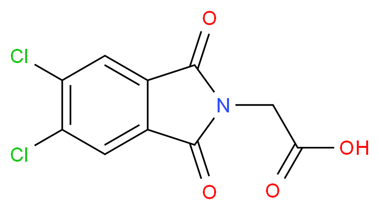 2-(5,6-dichloro-1,3-dioxo-2,3-dihydro-1H-isoindol-2-yl)acetic acid_分子结构_CAS_111104-25-7