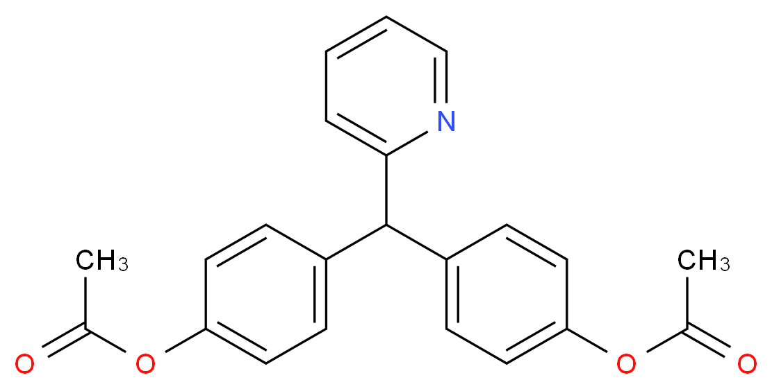4-{[4-(acetyloxy)phenyl](pyridin-2-yl)methyl}phenyl acetate_分子结构_CAS_30652-11-0