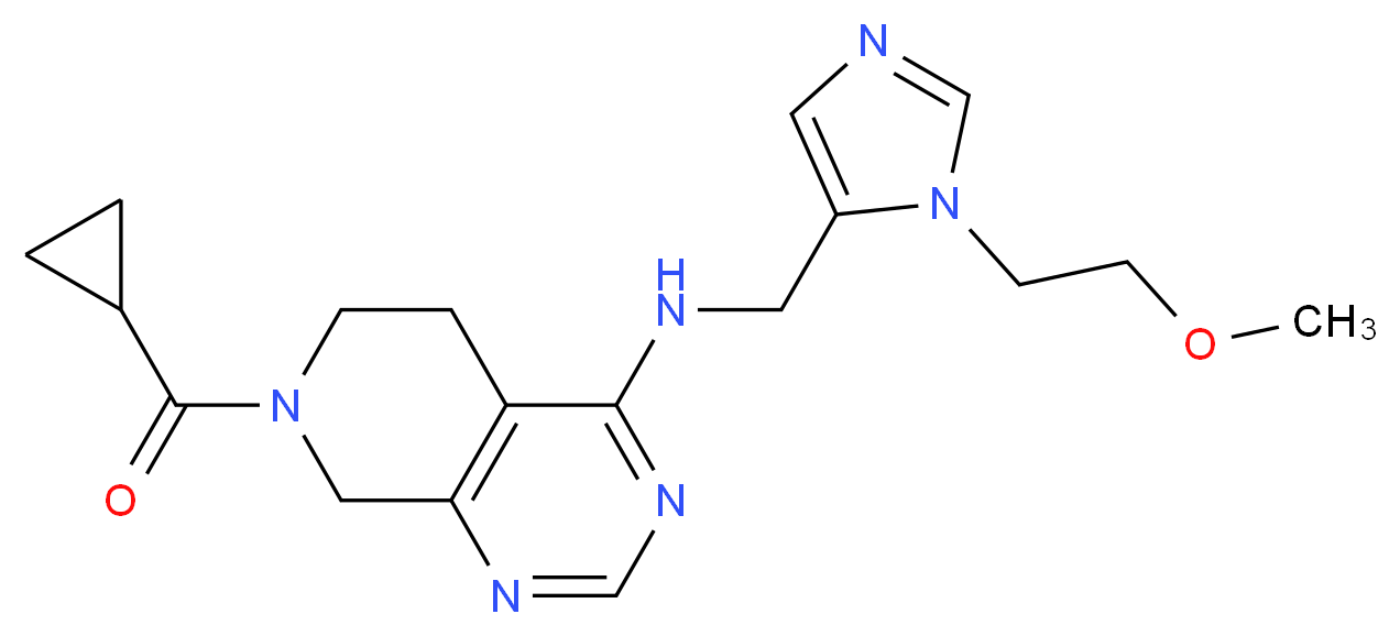 7-(cyclopropylcarbonyl)-N-{[1-(2-methoxyethyl)-1H-imidazol-5-yl]methyl}-5,6,7,8-tetrahydropyrido[3,4-d]pyrimidin-4-amine_分子结构_CAS_)