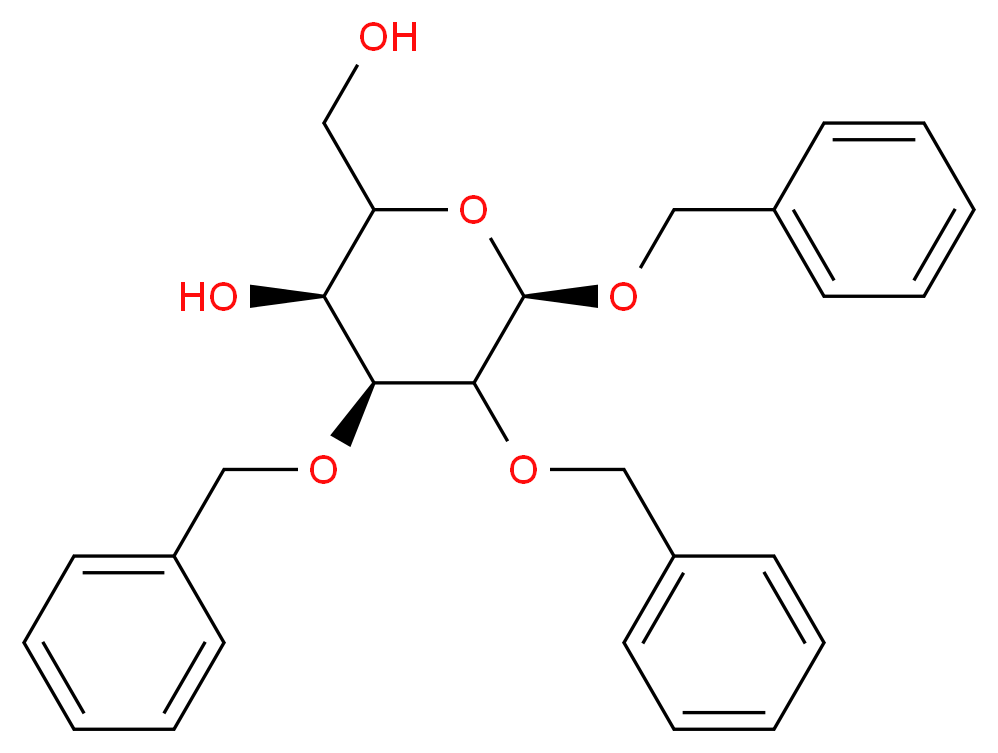 (3S,4S,6R)-4,5,6-tris(benzyloxy)-2-(hydroxymethyl)oxan-3-ol_分子结构_CAS_74801-06-2