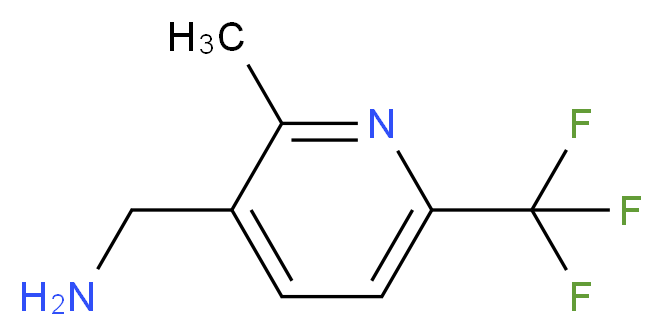 [2-methyl-6-(trifluoromethyl)pyridin-3-yl]methanamine_分子结构_CAS_1073428-68-8