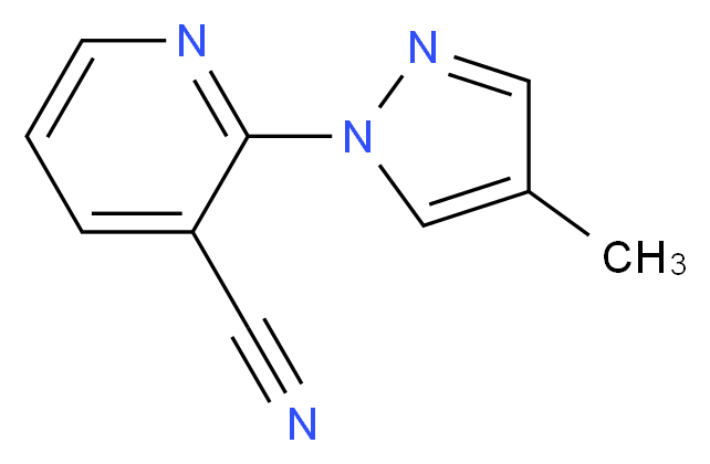 2-(4-Methyl-1H-pyrazol-1-yl)nicotinonitrile_分子结构_CAS_)