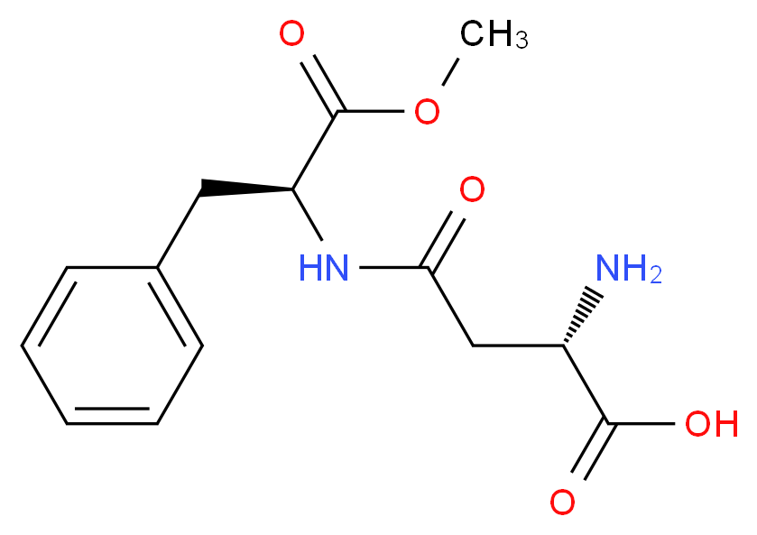 β-天冬氨酰-苯丙氨酸甲基酯_分子结构_CAS_22839-61-8)