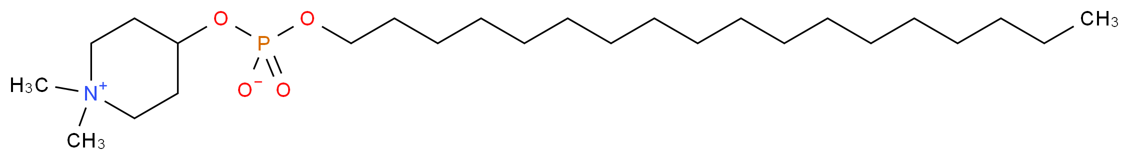 1,1-Dimethylpiperidin-1-ium-4-yl octadecyl phosphate_分子结构_CAS_157716-52-4)