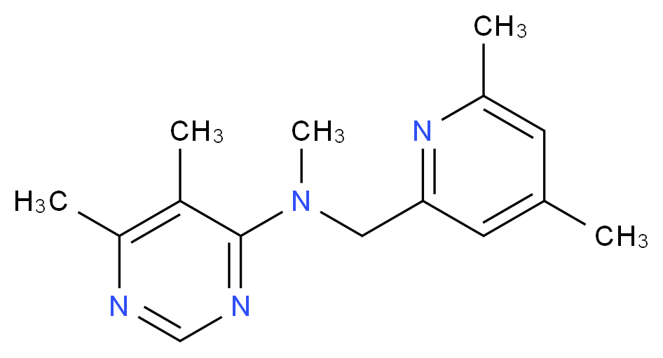 N-[(4,6-dimethylpyridin-2-yl)methyl]-N,5,6-trimethylpyrimidin-4-amine_分子结构_CAS_)