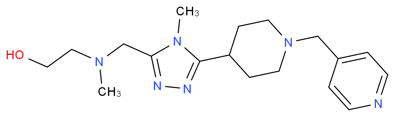 2-[methyl({4-methyl-5-[1-(pyridin-4-ylmethyl)piperidin-4-yl]-4H-1,2,4-triazol-3-yl}methyl)amino]ethanol_分子结构_CAS_)