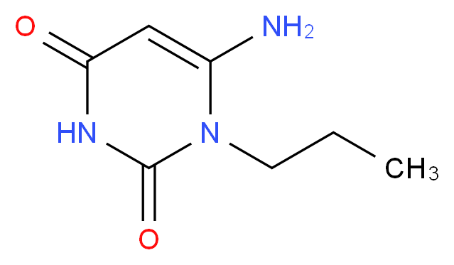6-Amino-1-propyl-1H-pyrimidine-2,4-dione_分子结构_CAS_53681-47-3)