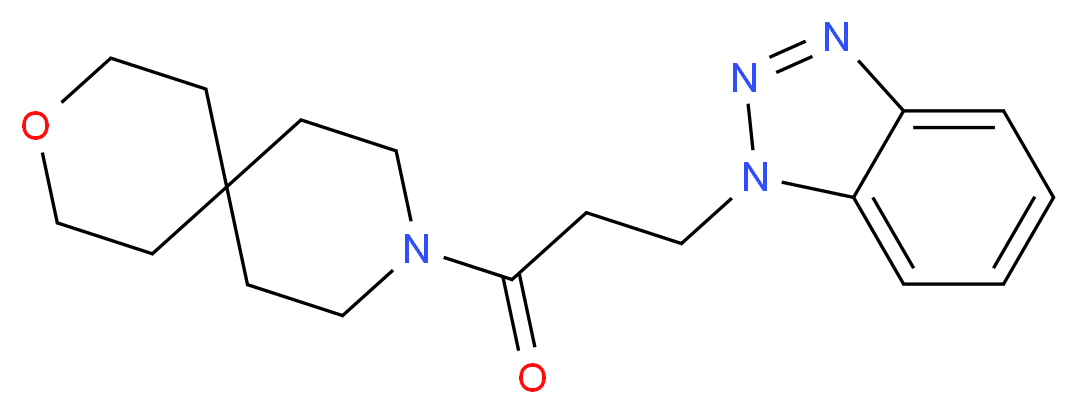 9-[3-(1H-1,2,3-benzotriazol-1-yl)propanoyl]-3-oxa-9-azaspiro[5.5]undecane_分子结构_CAS_)