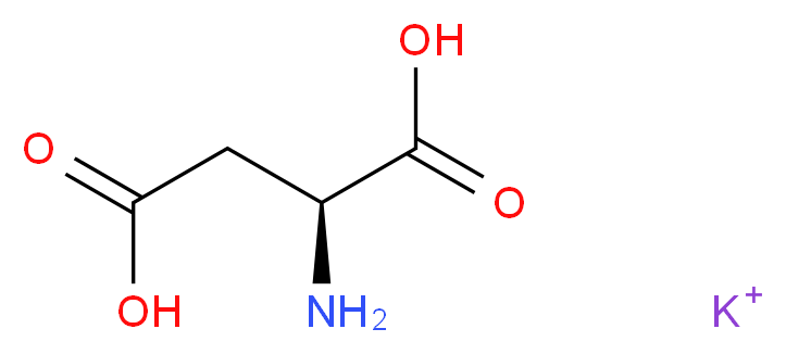 Potassium hydrogen DL-aspartate_分子结构_CAS_923-09-1)