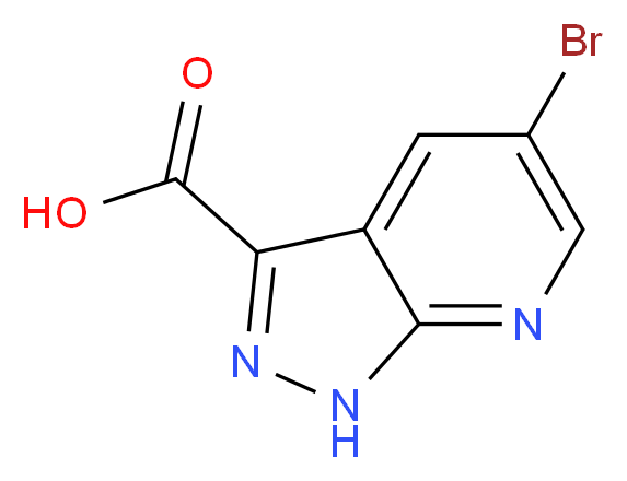 5-Bromo-1H-pyrazolo[3,4-b]pyridine-3-carboxylic acid_分子结构_CAS_916325-85-4)