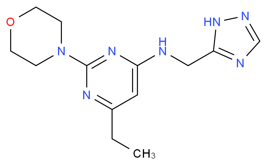 6-ethyl-2-(4-morpholinyl)-N-(1H-1,2,4-triazol-5-ylmethyl)-4-pyrimidinamine_分子结构_CAS_)