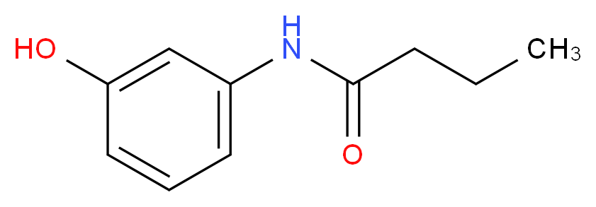 N-(3-hydroxyphenyl)butanamide_分子结构_CAS_21556-79-6)