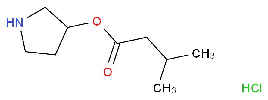 3-Pyrrolidinyl 3-methylbutanoate hydrochloride_分子结构_CAS_)