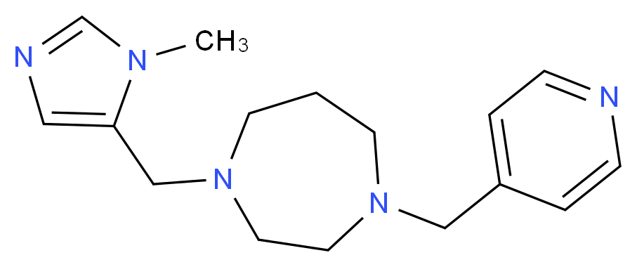1-[(1-methyl-1H-imidazol-5-yl)methyl]-4-(pyridin-4-ylmethyl)-1,4-diazepane_分子结构_CAS_)
