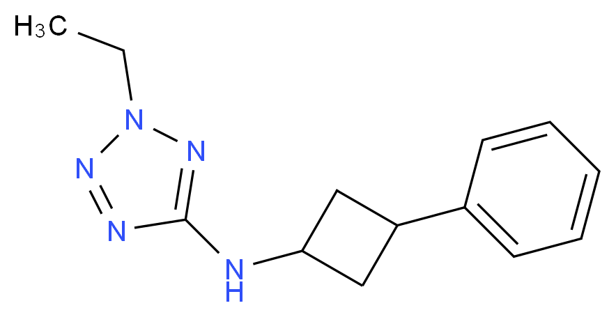 2-ethyl-N-(3-phenylcyclobutyl)-2H-tetrazol-5-amine_分子结构_CAS_)