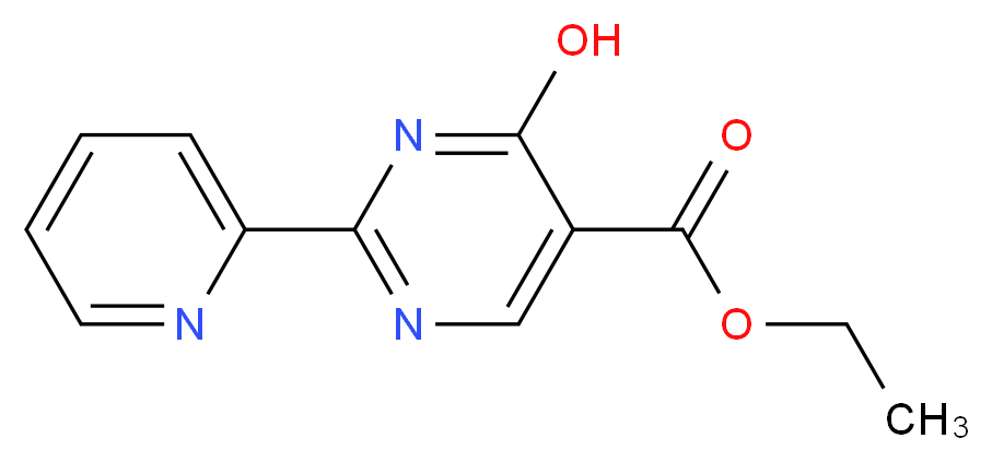 Ethyl 4-hydroxy-2-(2-pyridinyl)-5-pyrimidinecarboxylate_分子结构_CAS_60060-10-8)